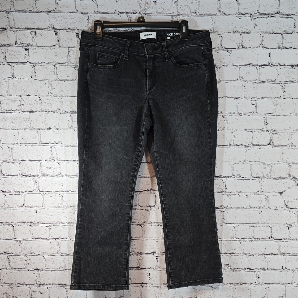 Sonoma Cropped Black Jeans Size 10